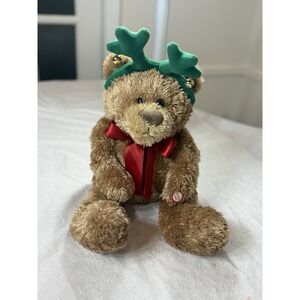 Hallmark Plush North Pole‎ Reindeer Teddy Bear Stuffed Animal Christmas Holiday